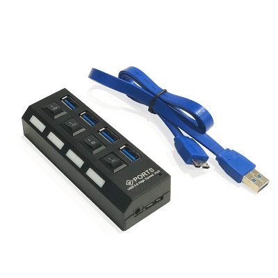XA4-USB3 HUB 3.0 USB 4 PUERTOS CON BOTON