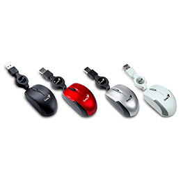 31010125102 MOUSE MICRO RETRACTIL GRIS