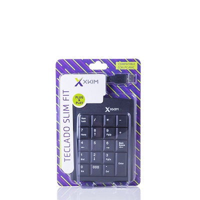 NKM-PE TECLADO SLIM FIT NUMERICO USB NEG