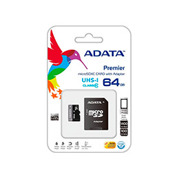 AUSDX64GUICL10-RA1 MICRO SD 64GB CL10 AD