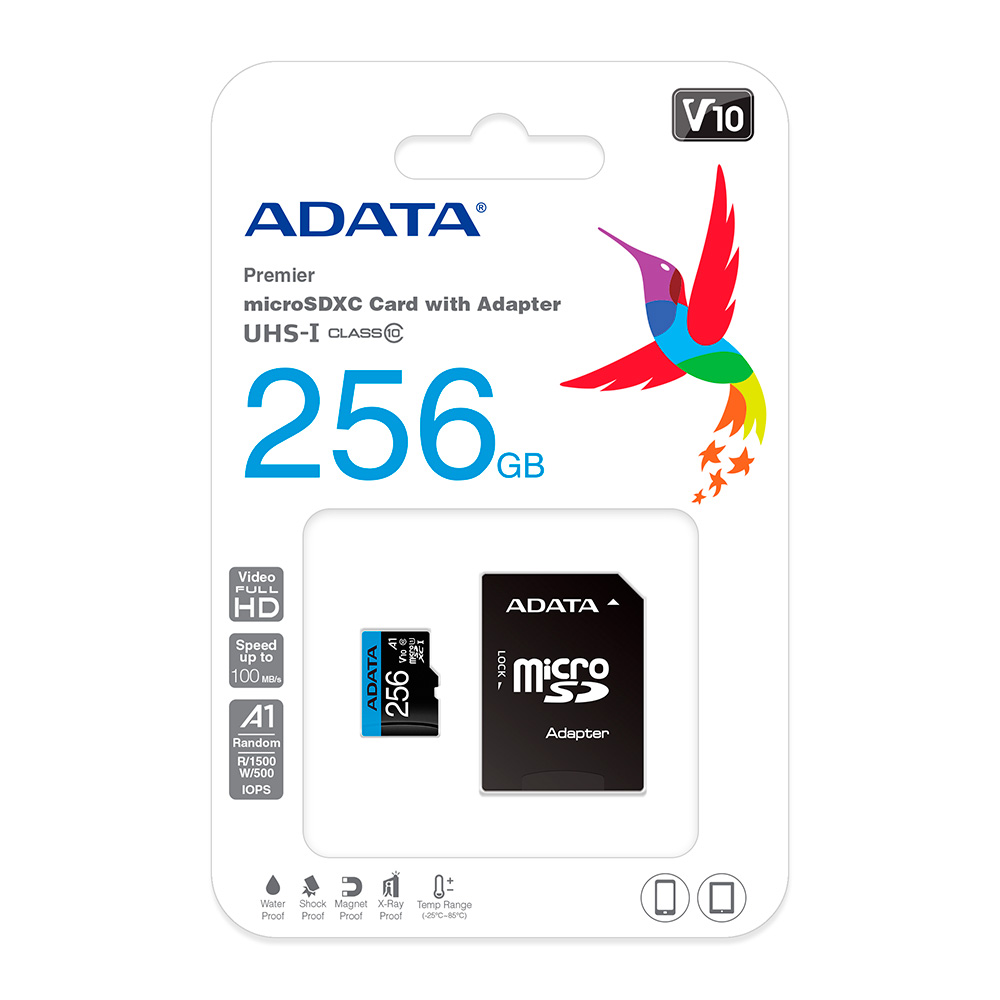 AUSDX256GUICL10A1-RA1 MICROSD 256GB ADPT